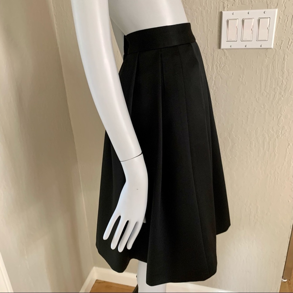 OLEG CASSINI Vintage Neiman Marcus Black Tie Black Satin Pleated Evening Skirt 6 - Picture 7 of 15